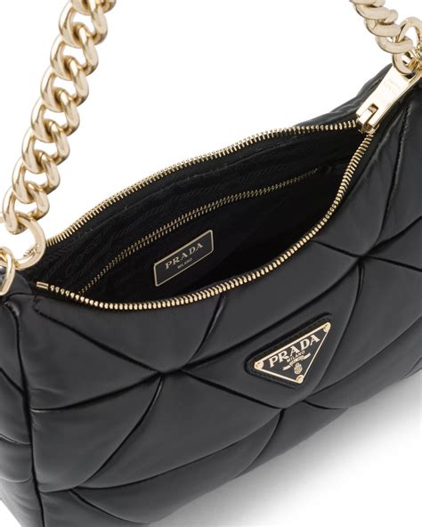 prada nappa chain satchel|Prada System nappa leather patchwork shoulder bag.